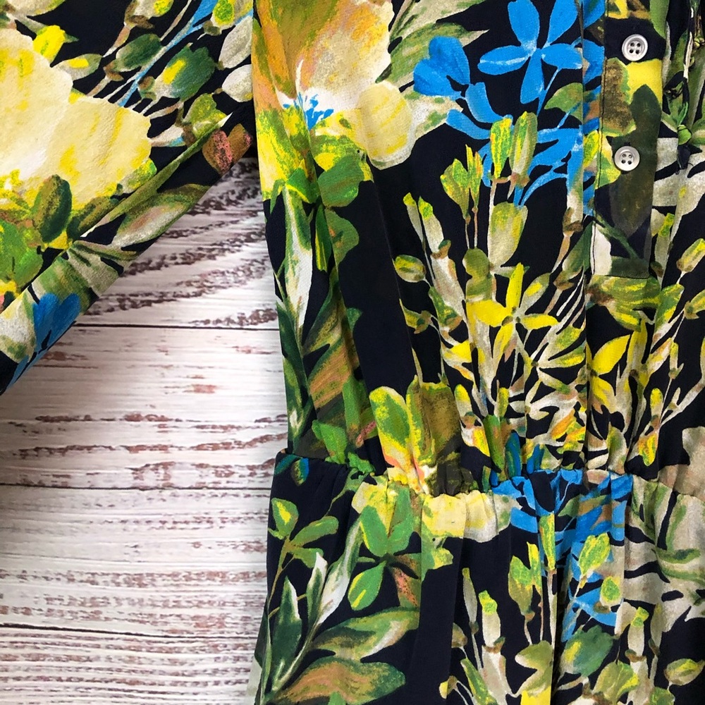 J. Crew Watercolor Silk Floral Dress - Picture 7 of 8